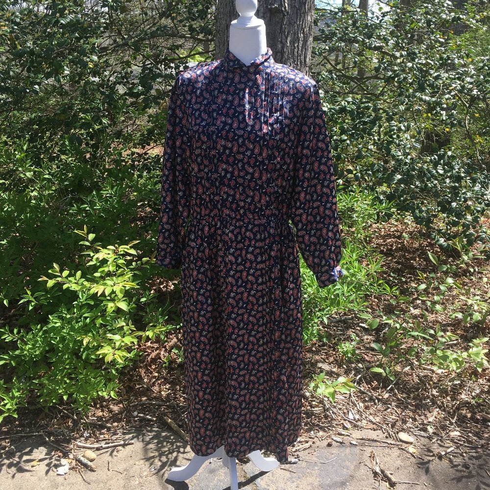 Vintage Navy Blue Midi Dress from Talbots